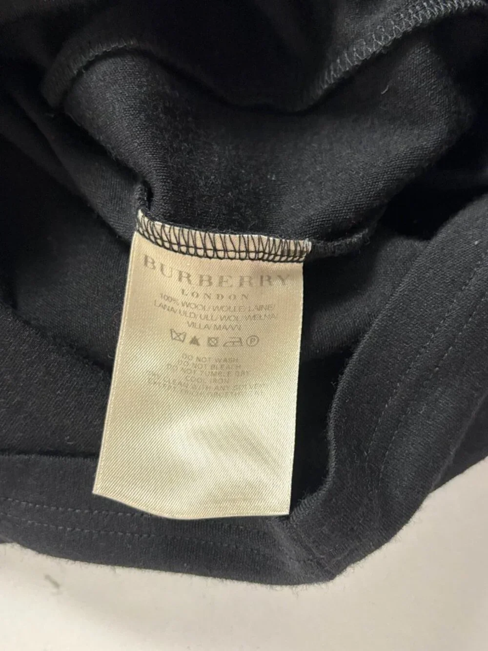 Vintage Burberry London Womens Wool Short Sleeve Dress Black Sz 2 (Tag 4) Poland